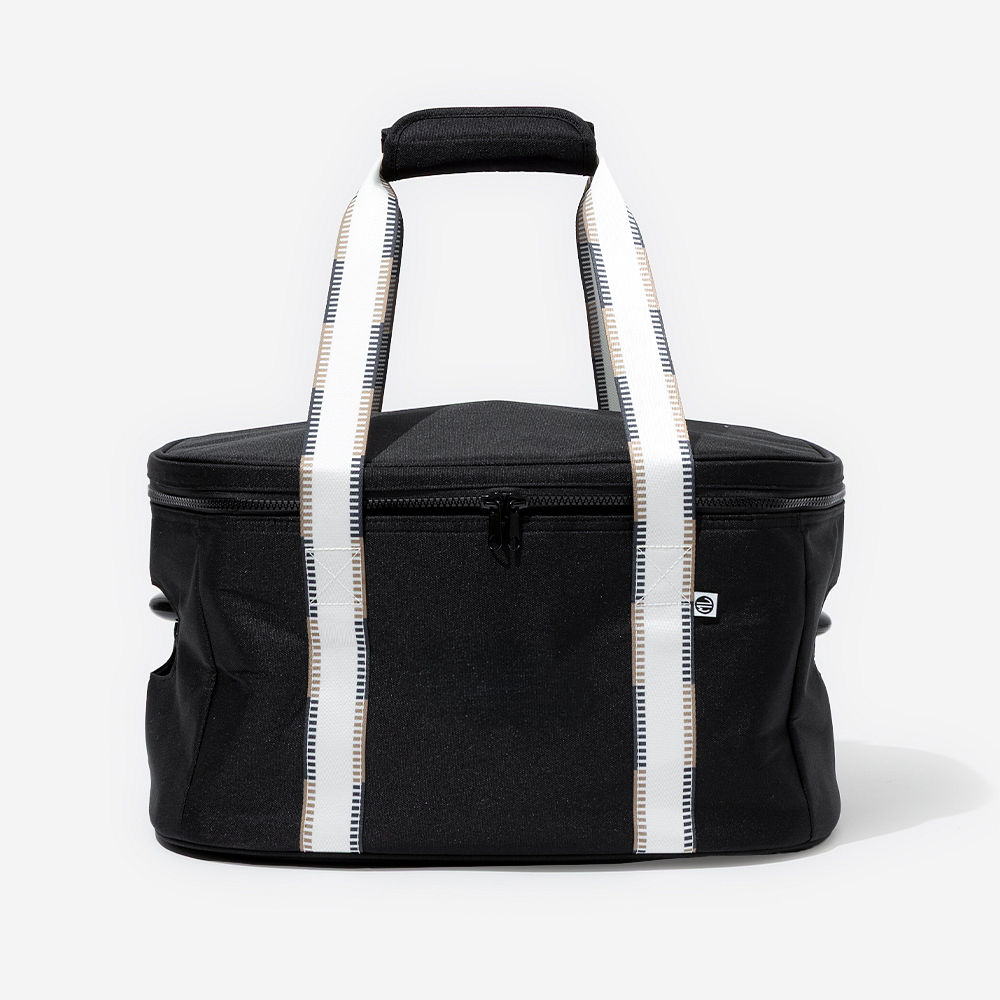 personalized slow cooker carrier in coral floral
