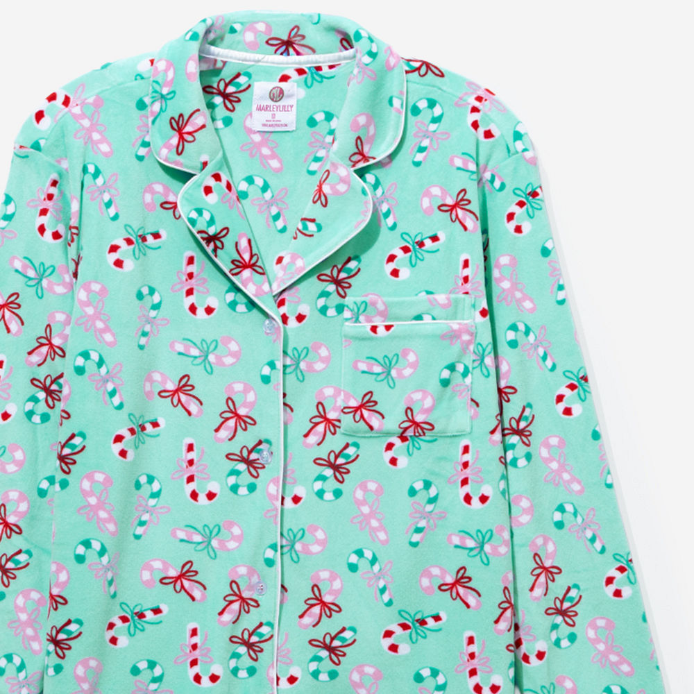 Monogrammed Softspun Pajama Set | Merry Mint