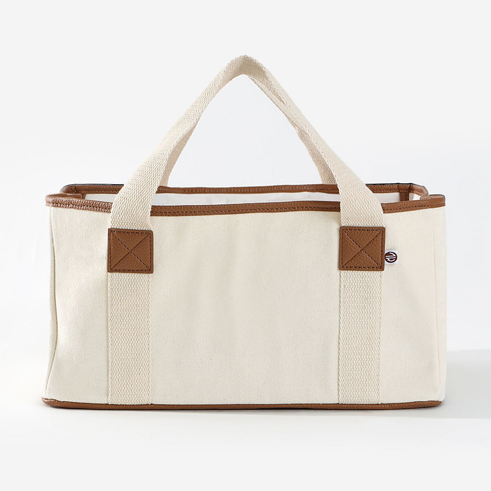 Monogrammed Stair Basket on stairs