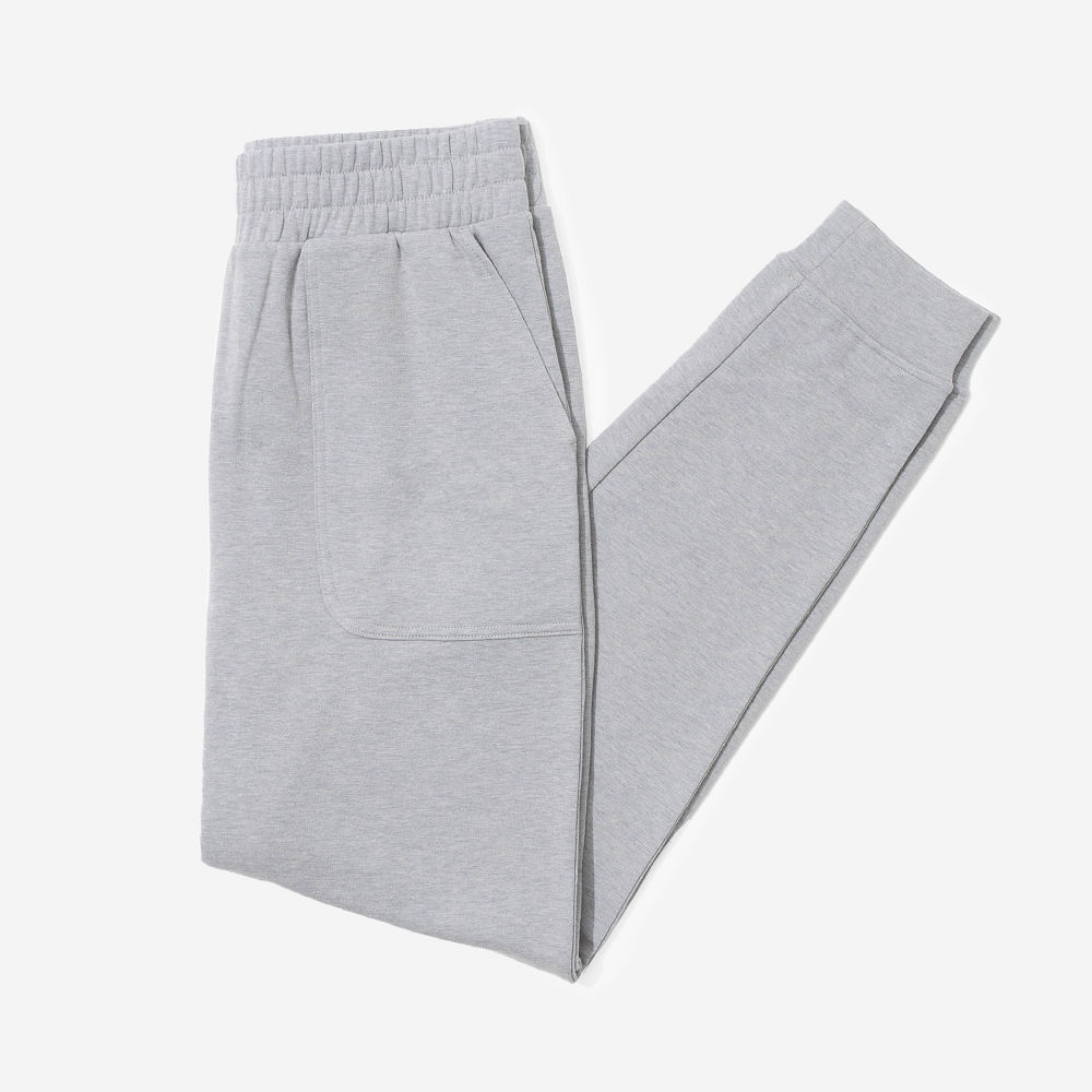 black monogrammed joggers with open back sweatshirt