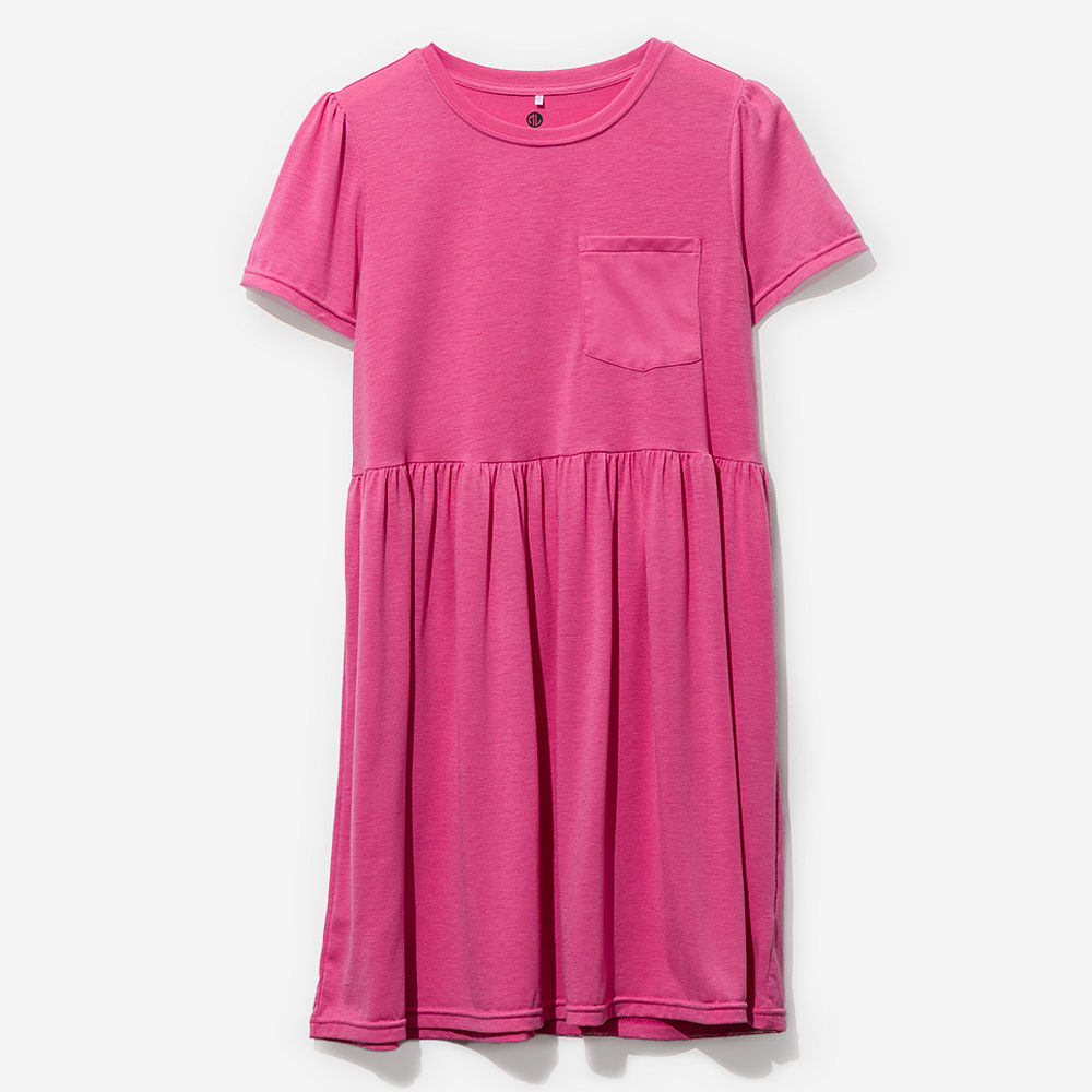 mom and me t-shirt dress in hot pink