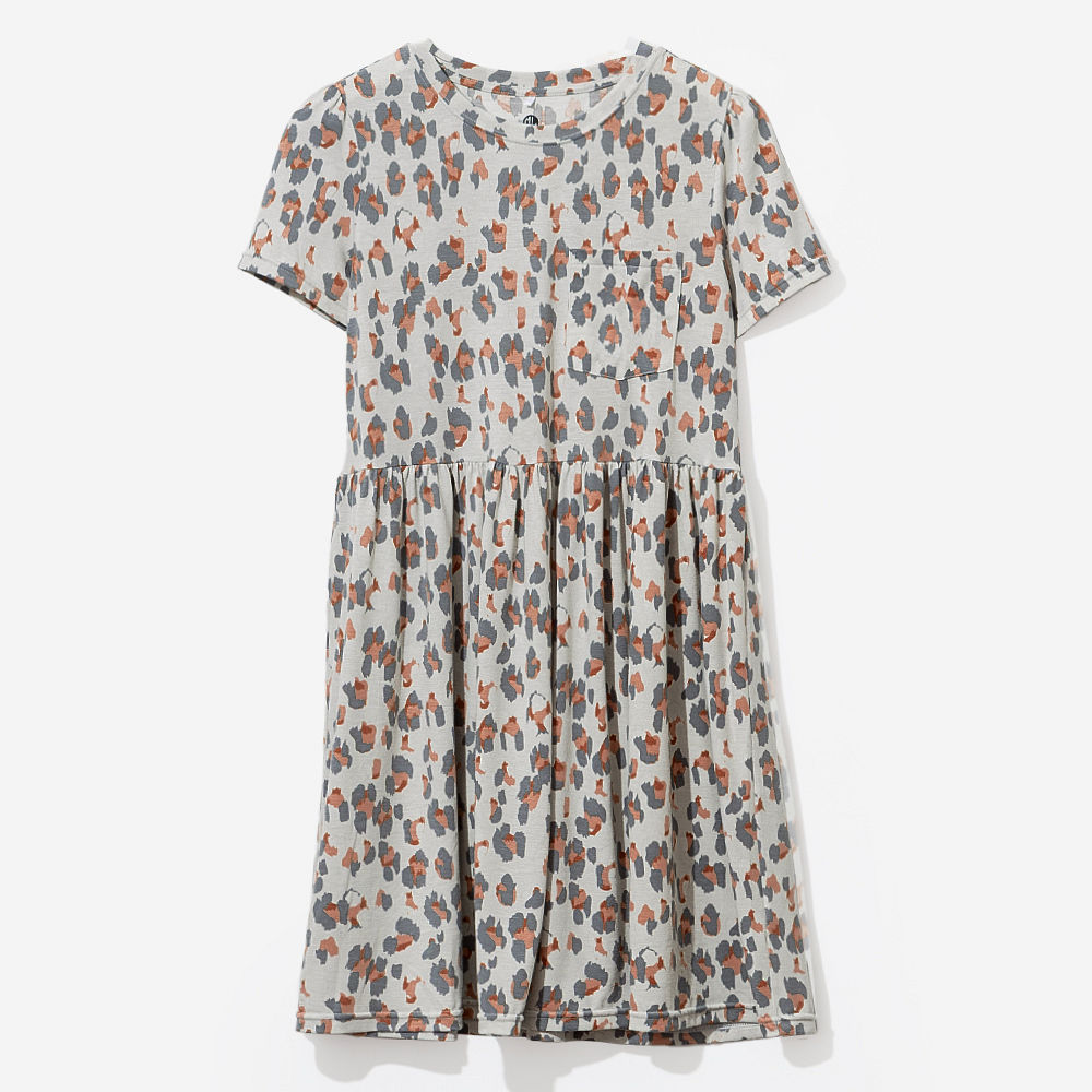 personalized t shirt dress in wild blooms on plus size model