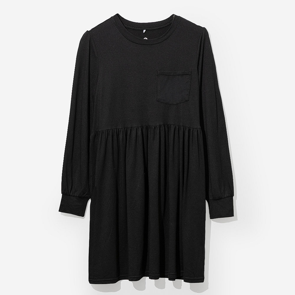 personalized t shirt dress in wild blooms on plus size model