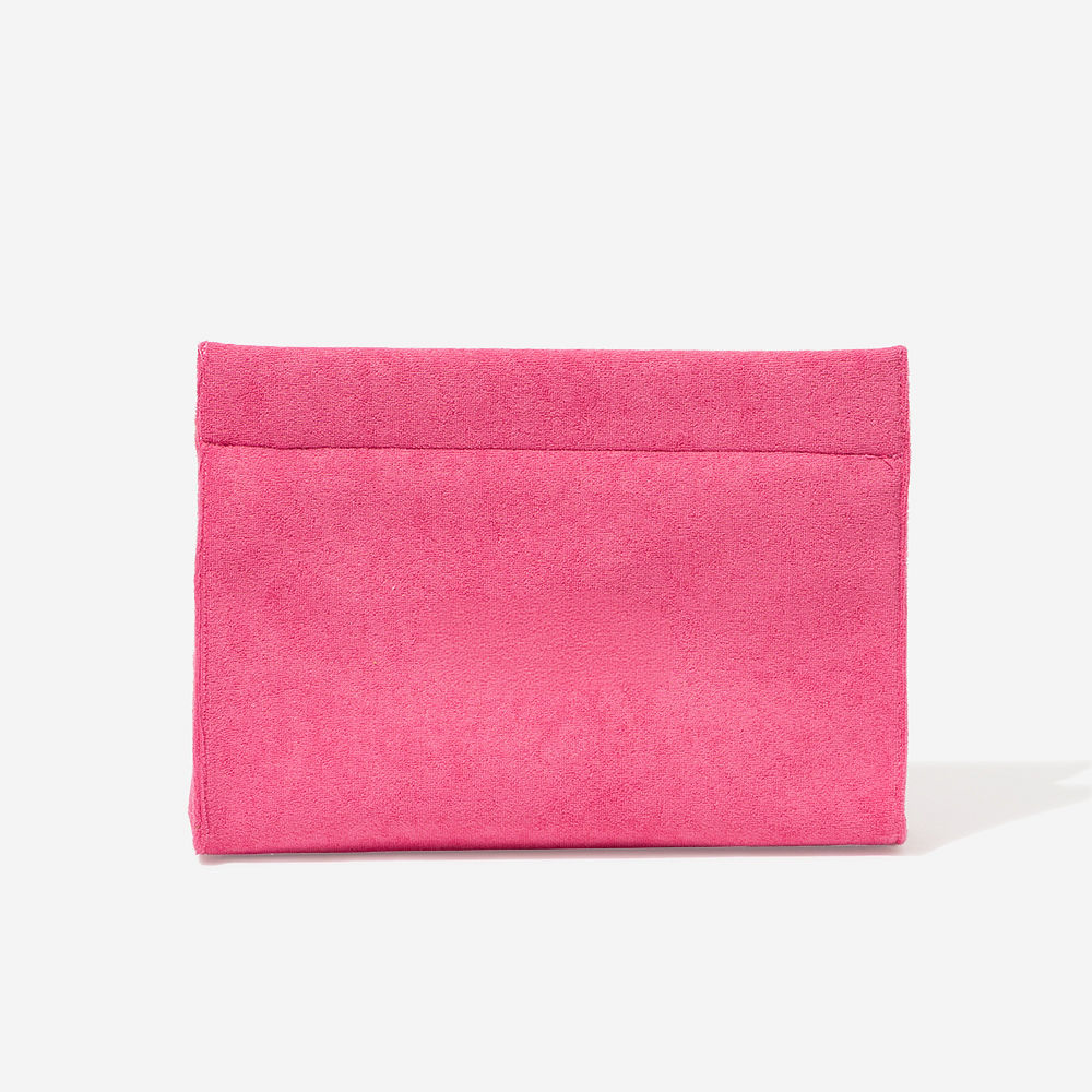 Monogrammed Terry Toiletry Bag | Hot Pink