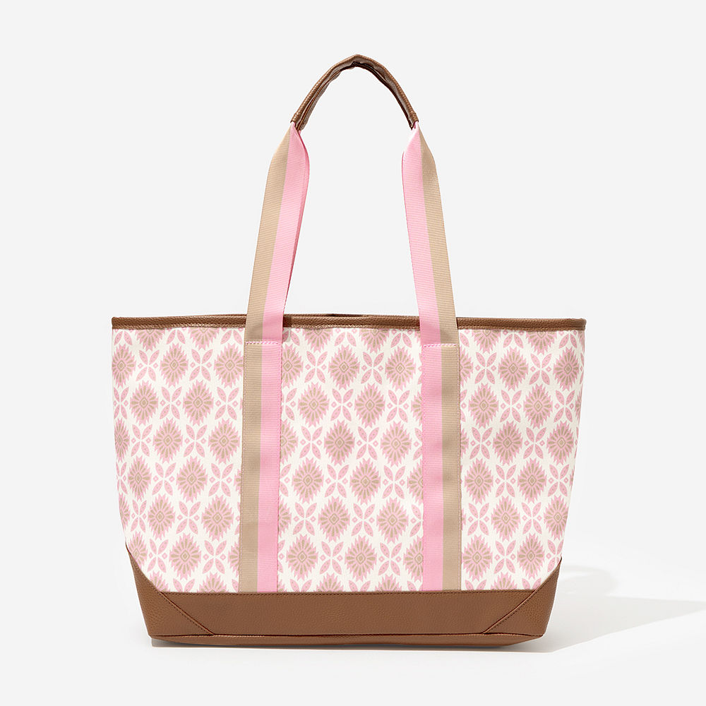 puppy in navy personalized navy boat tote bag