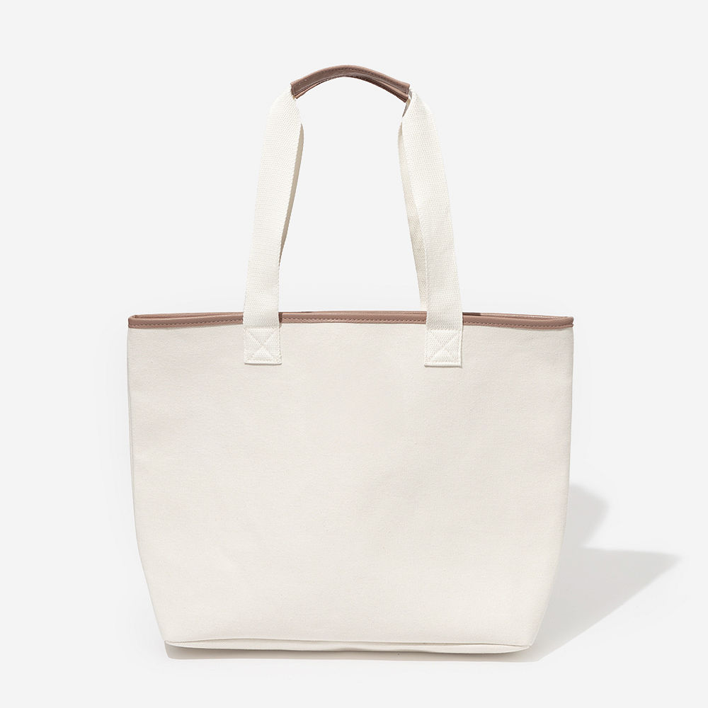 sunset leopard tote bag on shoulder