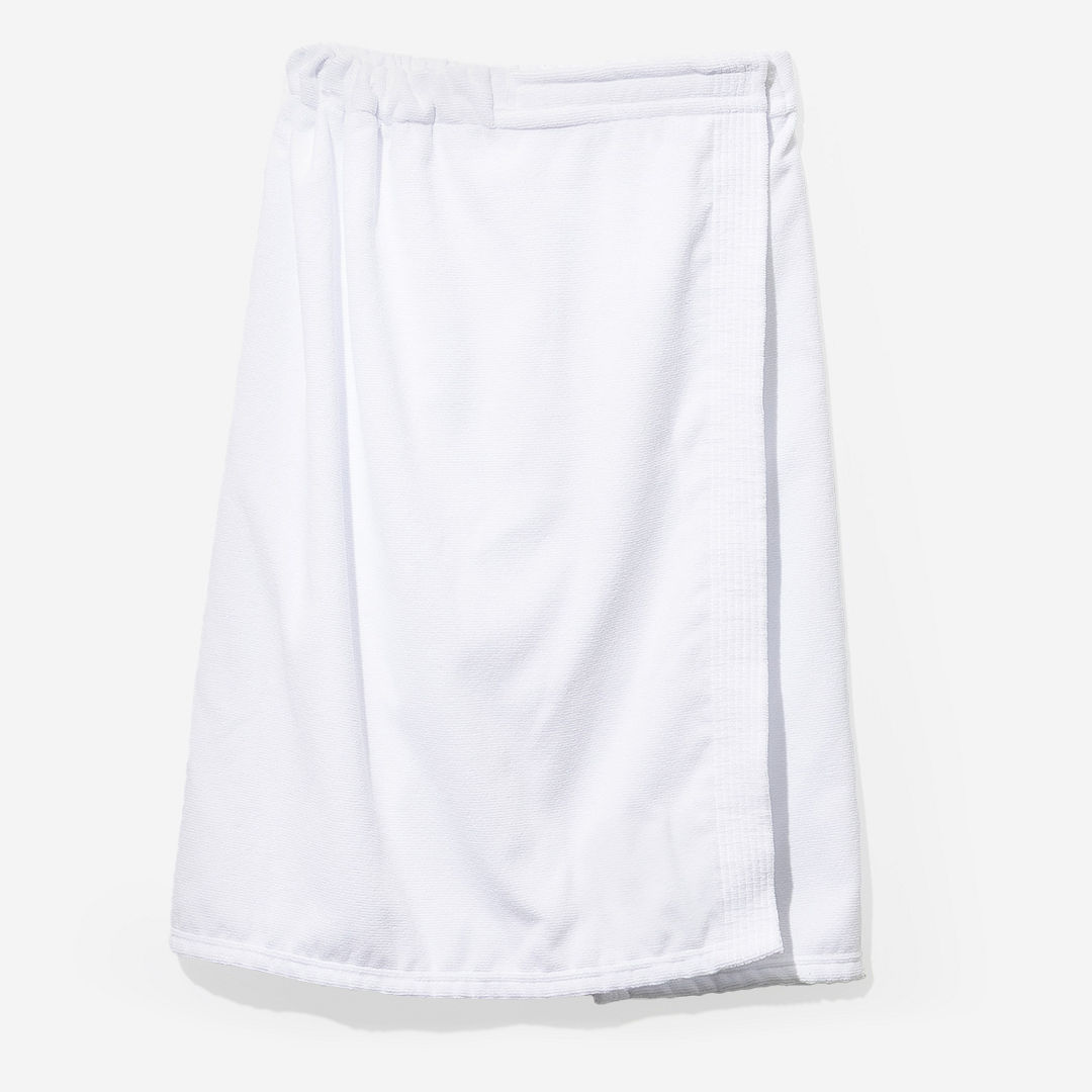 hot pink towel wrap on julia with pink background