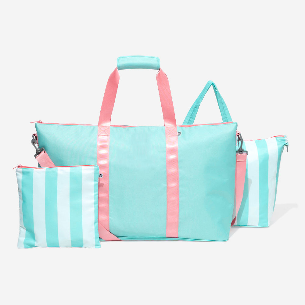 Monogrammed Travel Bag Set | Mint