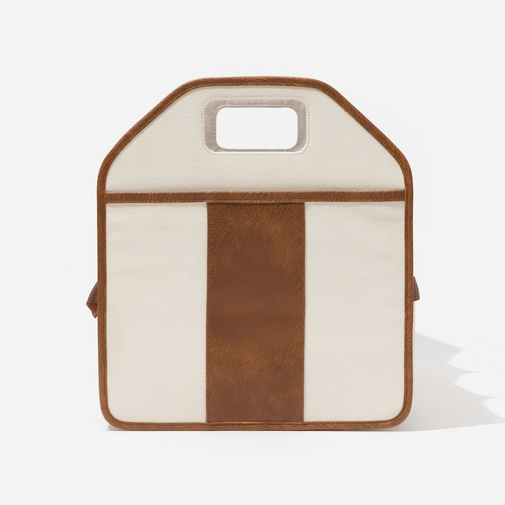 duo trunk organizers in heathered charcoal and ivory