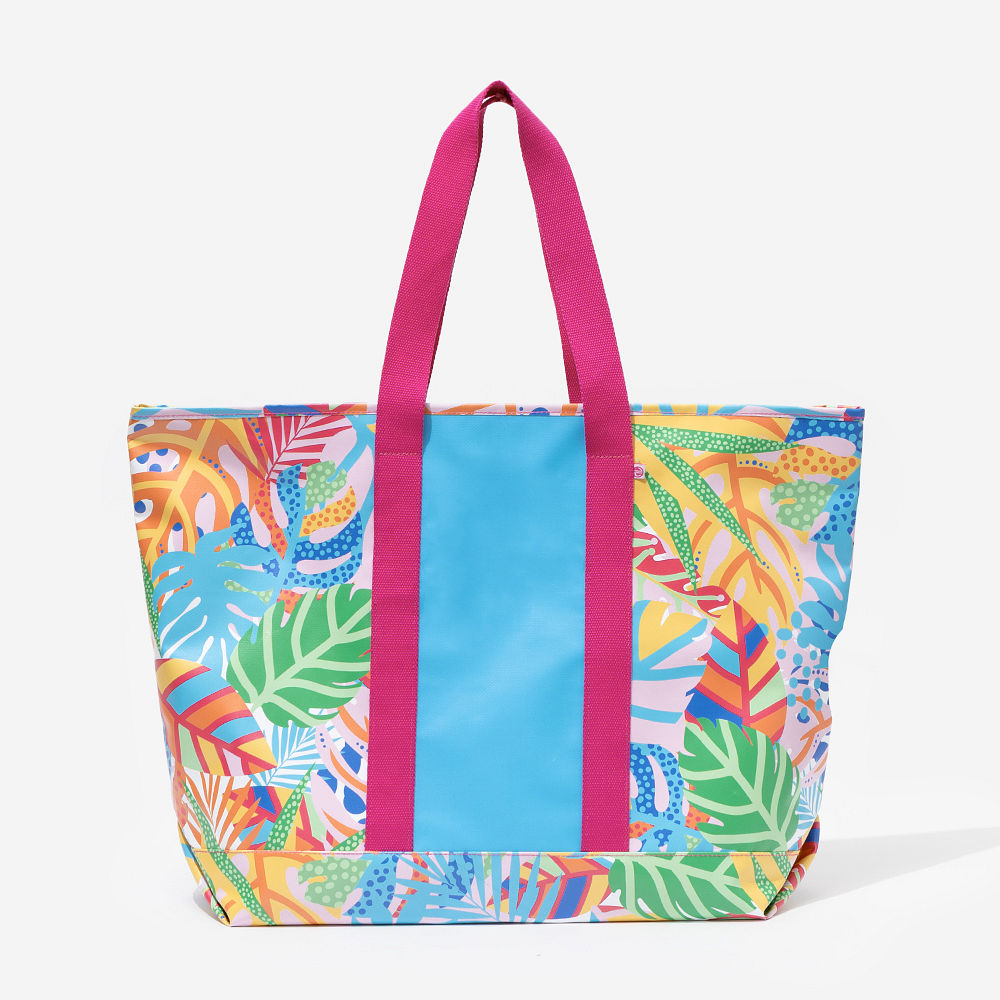 pink waterproof tote inside shot