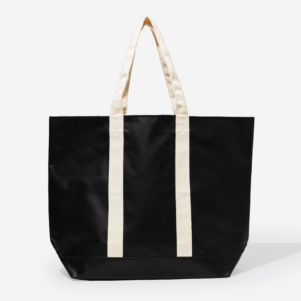 Monogrammed Waterproof Pool Tote | Black
