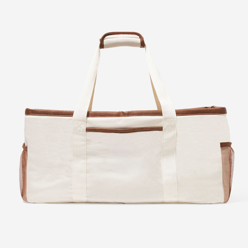 Monogrammed Wire Top Extra Large Tote | Ivory
