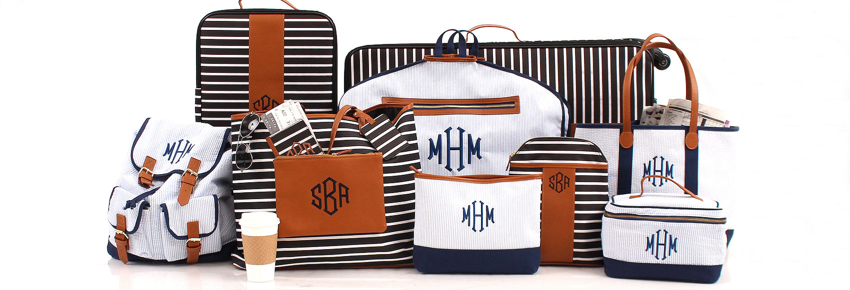 Monogrammed Overnight Bags Travel Bags Personalized Luggage Sets