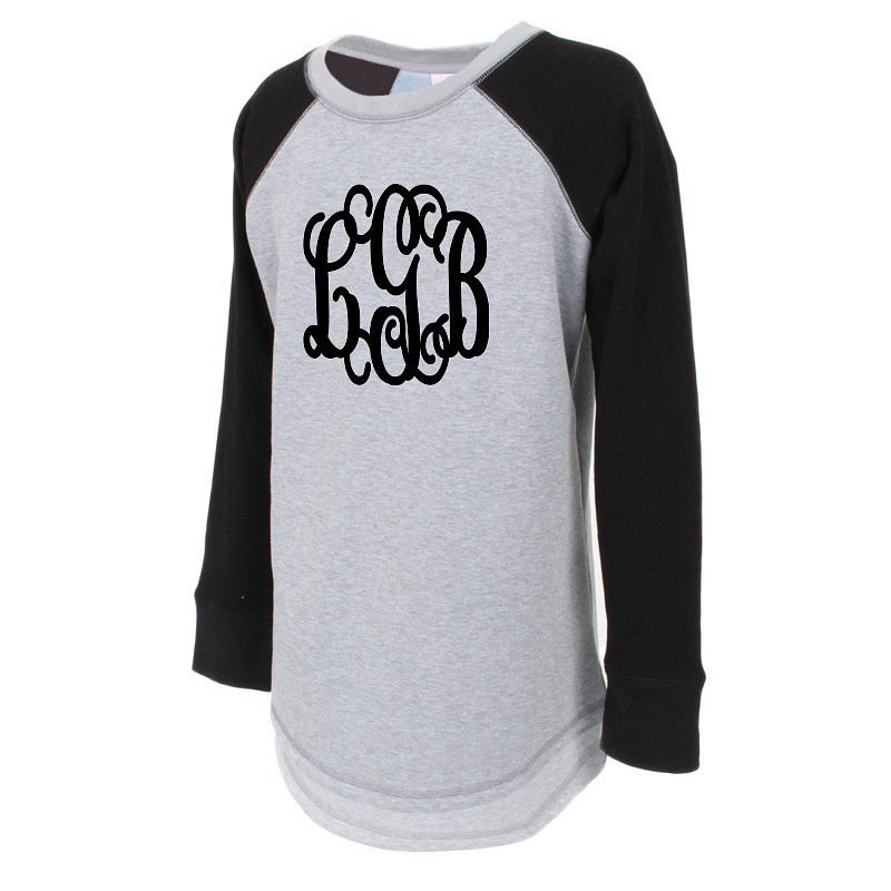 monogram logo raglan sleeve sweatshirt