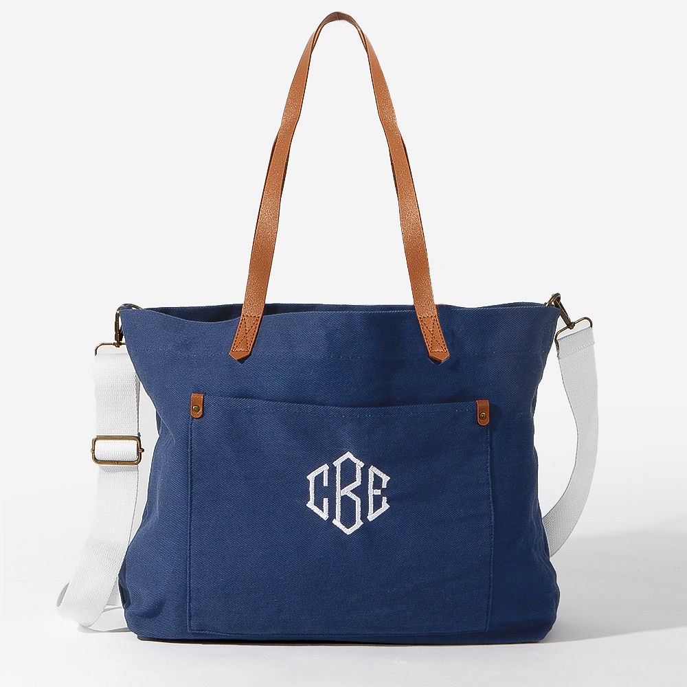 Personalized Canvas Crossbody Tote - Marleylilly