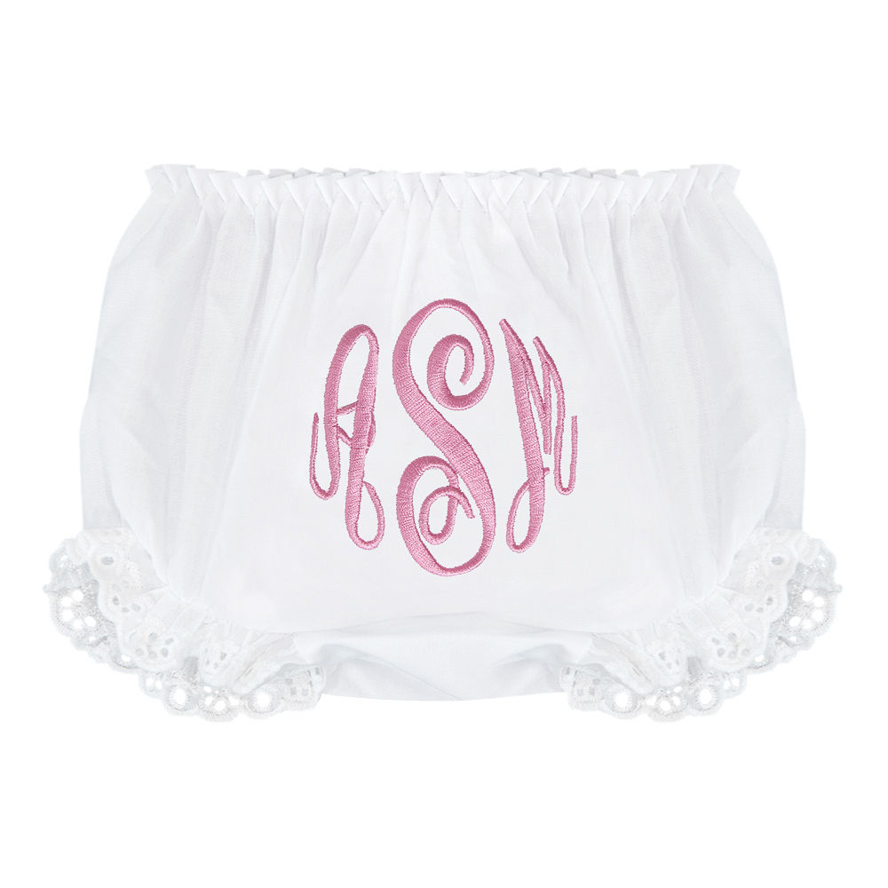 Marleylilly Kids Personalized White Infant Bloomers