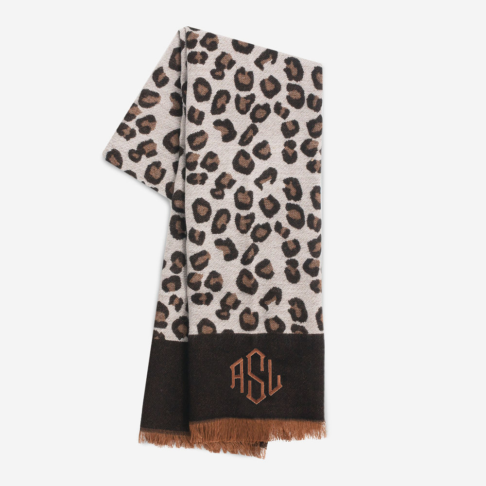 Personalized Leopard Print Scarf Marleylilly