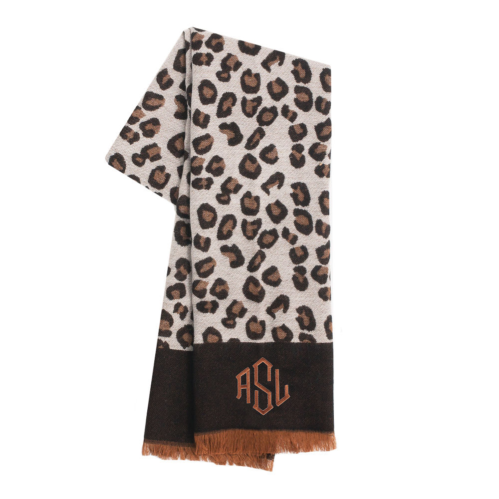 Personalized Leopard Print Scarf Marleylilly