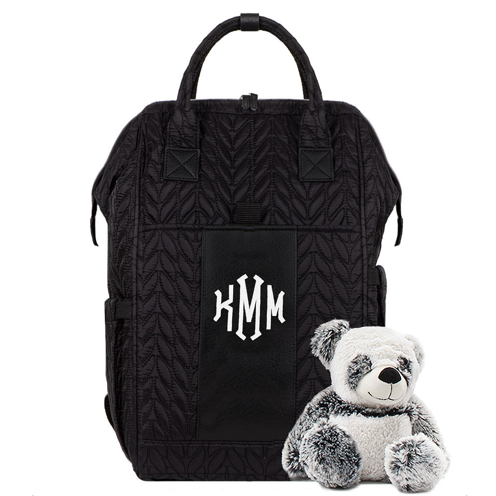 Personalized Quilted Diaper Bag Backpack Marleylilly