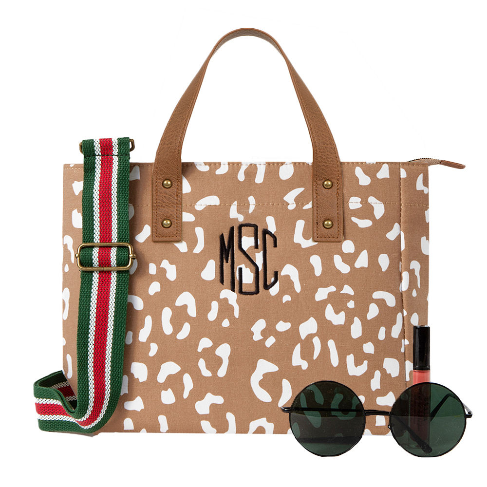 Personalized Printed Crossbody Strap Tote