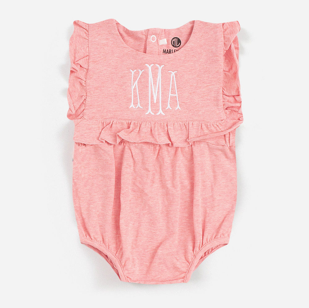 Itsy Bitsy Baby Girls Flutter Bubble - Blue with Baseball Bow - Red Trim main image 1
