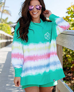 Monogrammed Coastal Crewneck