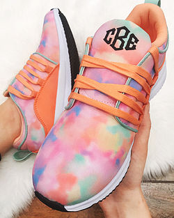 monogrammed leopard sneakers