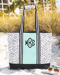 monogrammed mega beach bag