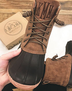 Monogrammed Duck Boots Marleylilly