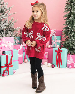 Shop Sequin Bow Sweatshirt