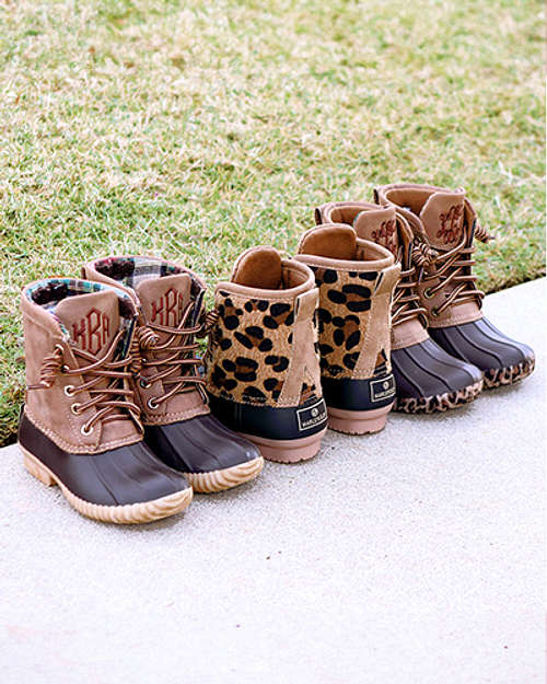 Size 32 Kids Adventure Boots - Rainbow Ducks on Black