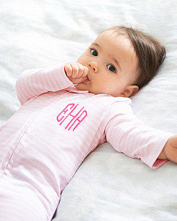 monogram newborn outfit