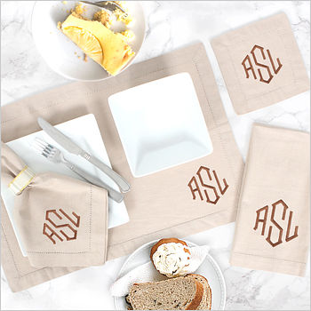 Monogrammed Table Linens household monograms