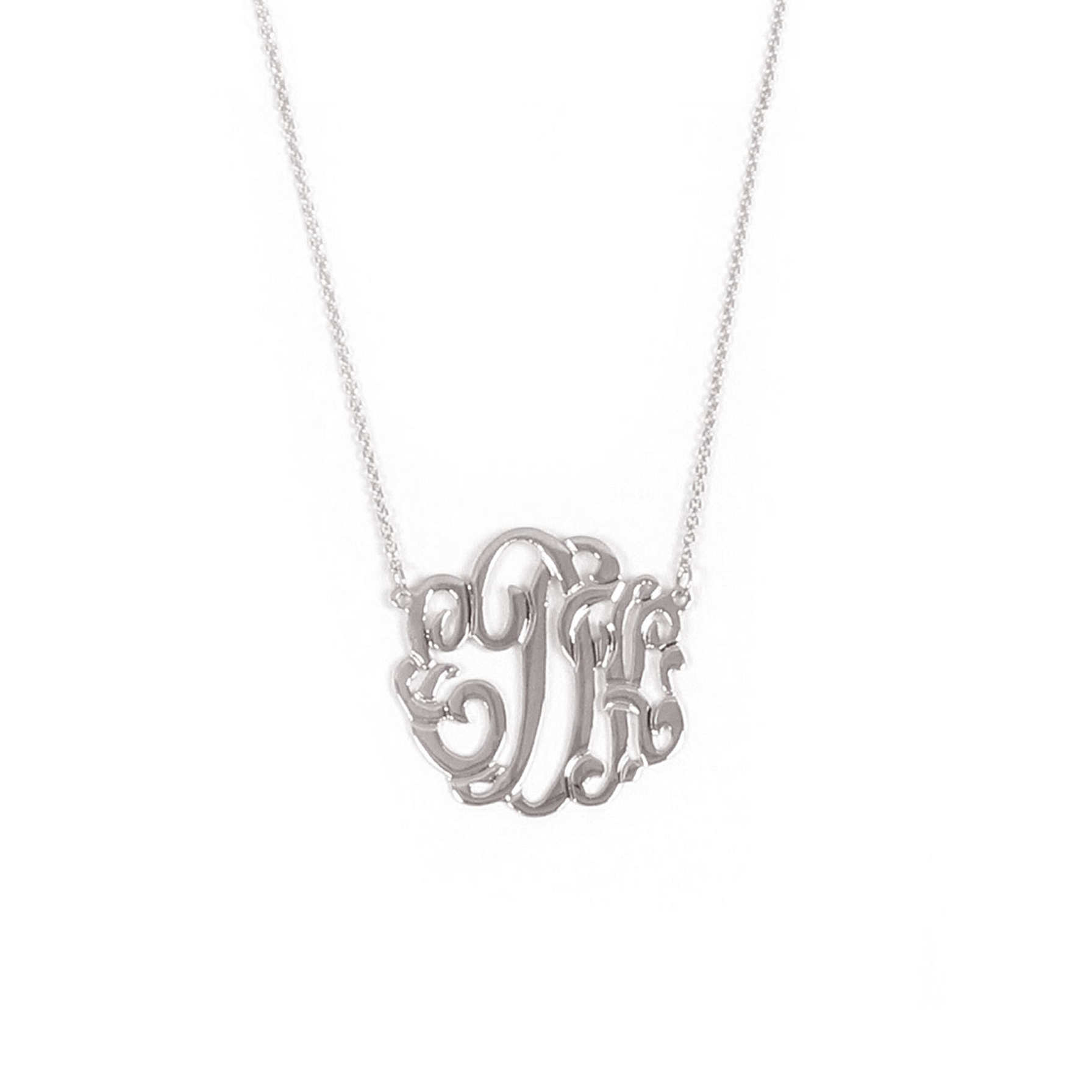 Sterling Silver Monogrammed Signature Necklace - Marleylilly