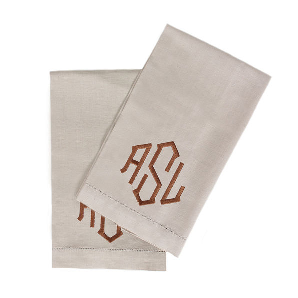 monogrammed dish towels