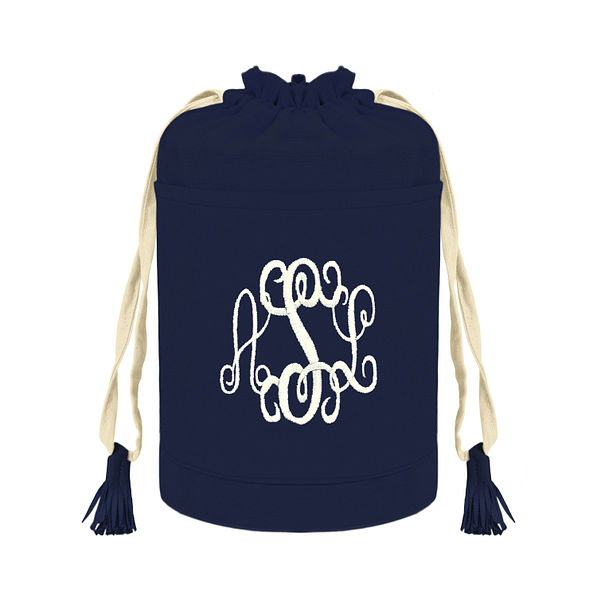 Monogrammed Essential Ditty Bag In Navy