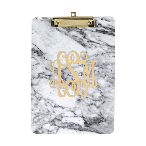 Monogrammed Clipboard in marble Monogrammed Clipboard in marble