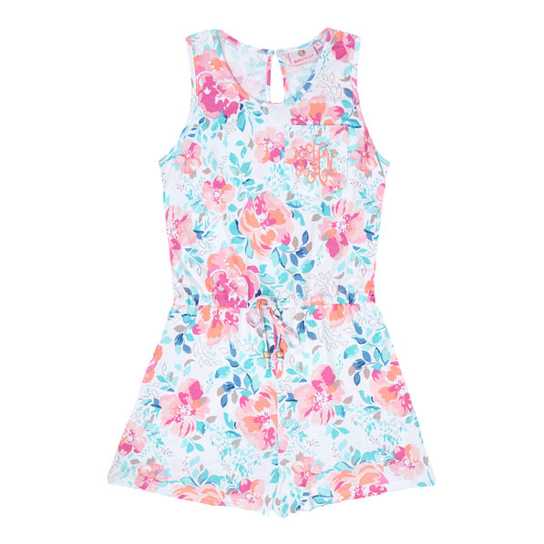 floral Monogrammed Romper