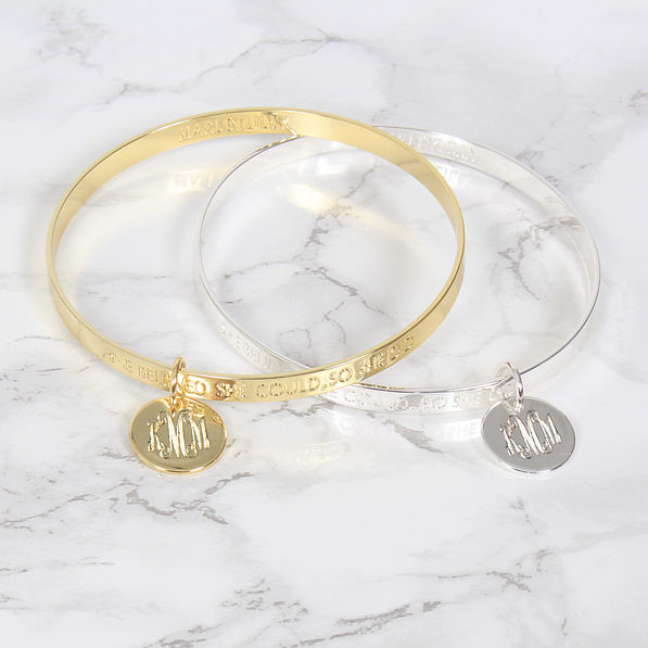 She Believe She Could Inspirational Bracelet | Available in Gold and Silver