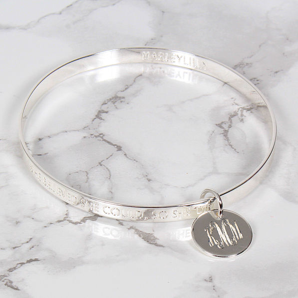 Silver Marleylilly Inspirational Bracelet