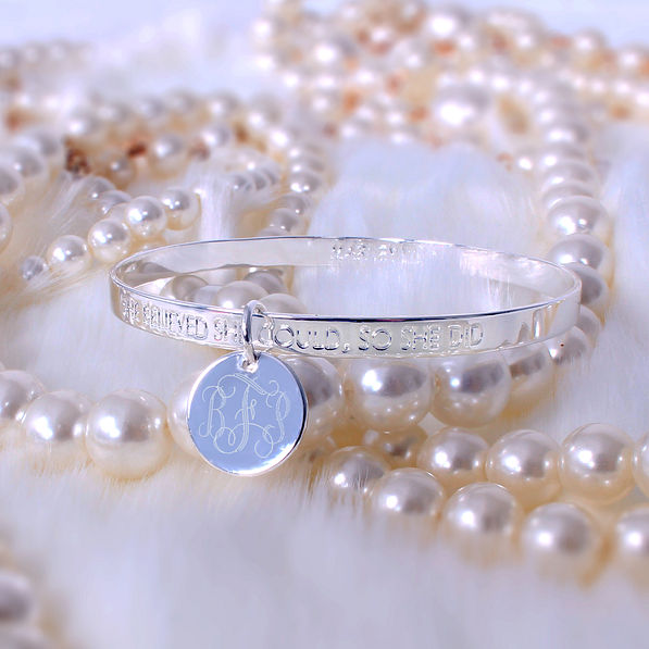 She Believe She Could So She Did Bracelet in Silver