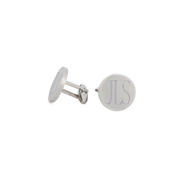 Monogrammed Silver Cuff Links