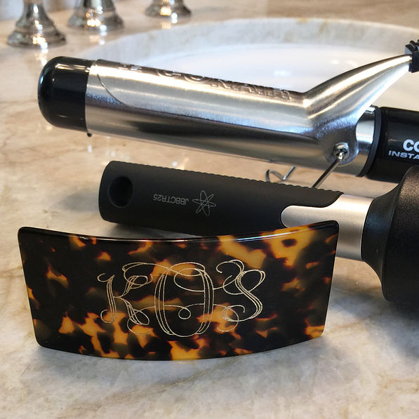 cute engraved hair clip