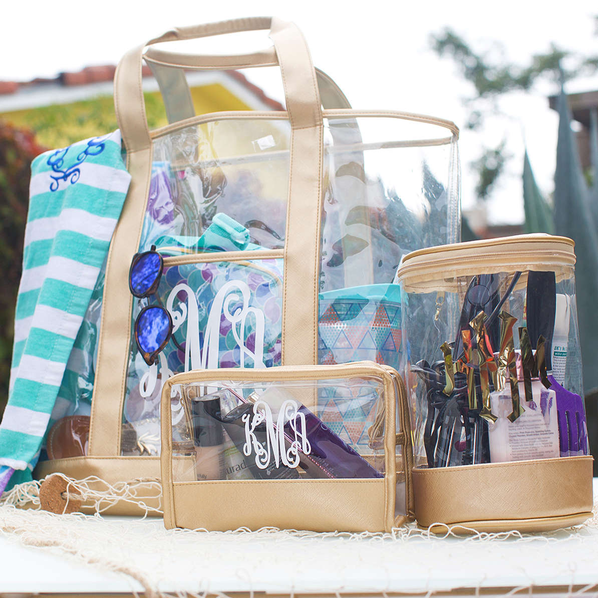 Personalized Clear Makeup Bag Marleylilly