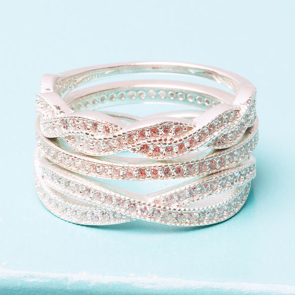 Stackable sterling siver Ring Set