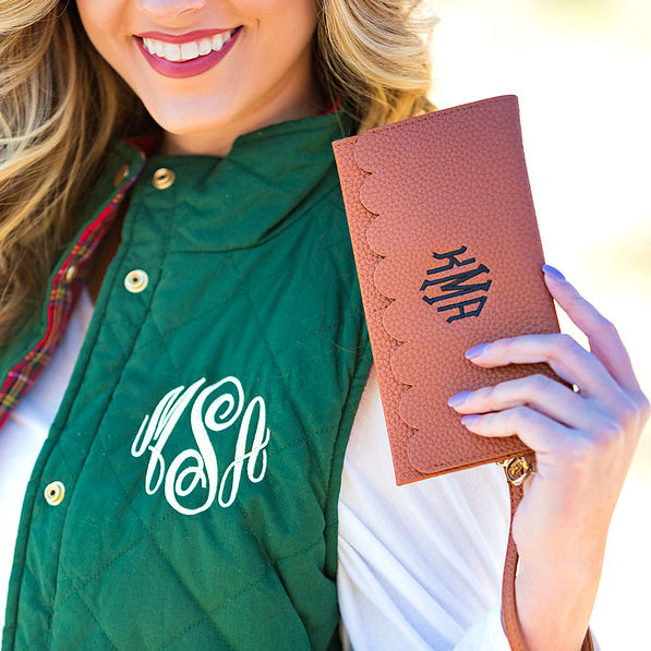 Cognac Unique Scalloped Wallet