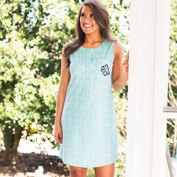 Monogrammed Sleeveless Dress