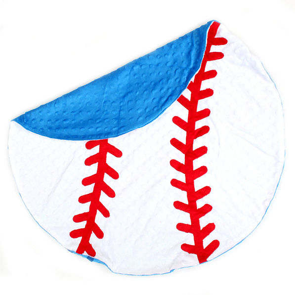 Cute baseball plush blanket for baby boy shower