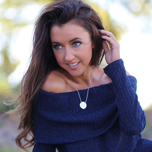 Monogrammed Gold Chain Necklace