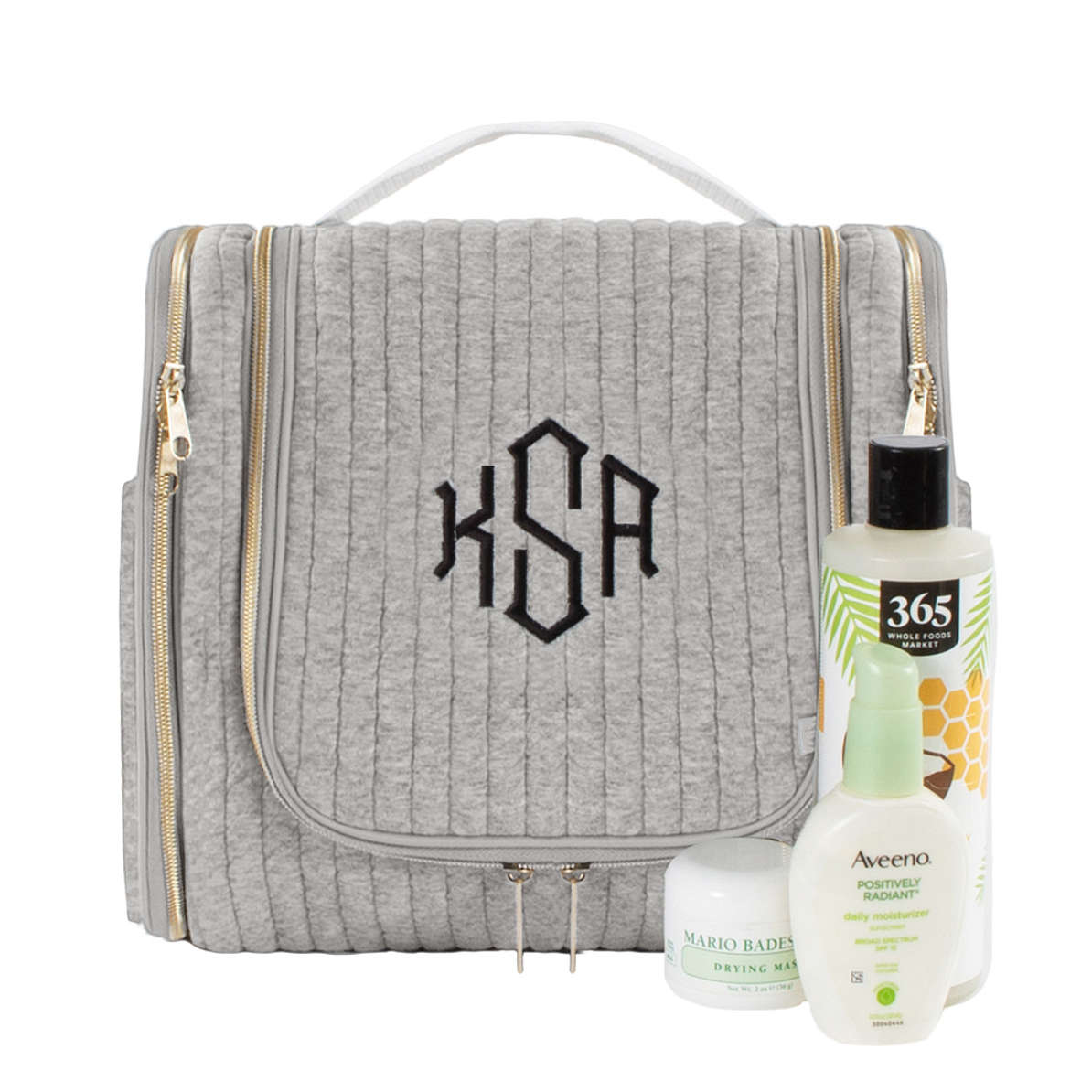 Personalized Quilted Hanging Toiletry Bag